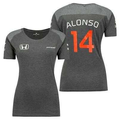 £9.99 • Buy F1 McLaren Women's Top Formula 1 Fernando Alonso Team T-Shirt - Grey - New
