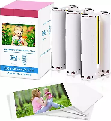 Replacement Canon Selphy CP1300 Ink And Paper CP1200 CP910 CP1000 Photo Paper K • £44.92