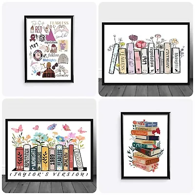 Taylor Swift Print Album Books Poster Swiftie Living Room Wall Art A2 A3 A4 A5 • £5