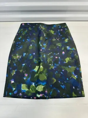 J.CREW Women's Size P0 Floral No. 2 Pencil Skirt Blue Pink Green New See The Pic • $6