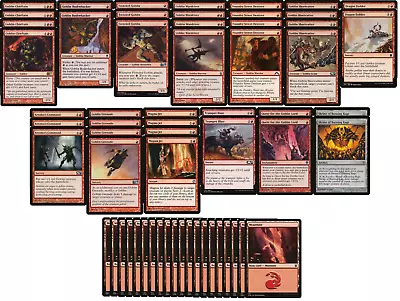 ELITE Mono Red Goblin Aggro Deck - Very Strong - Modern - 60 Card - MTG NM/M!! • $84.95