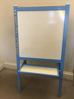 £0.99 • Buy Blue Wooden Easel Double-Sided Easel2-In-1 Blackboard/White Board