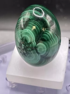 Beautiful Malachite Egg With Very Special Patterns - 105g • $22