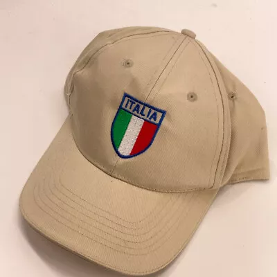 Italia Flag Shield Italy Beige Hat • $17.68