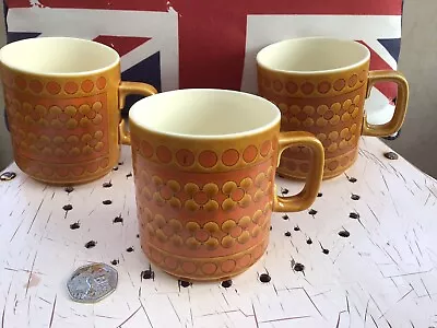 Vintage 1970s Hornsea Saffron Mugs X3 • £25