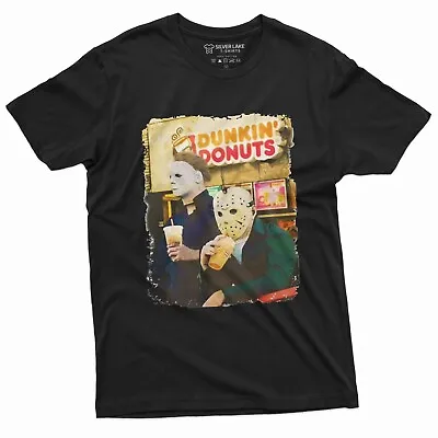 Funny Halloween Tee Jason And Michael Shirt Michael Myers Jason Voorhees T-Shirt • $17.47