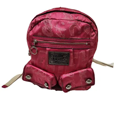 $180 • Buy Coach Poppy Storypatch, Limited Edition, Hot Pink Glam Backpack 15387
