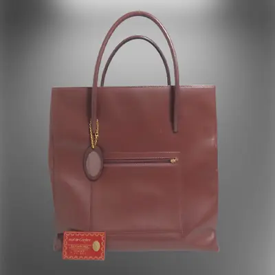 $102.90 • Buy Authentic Cartier Must Line Tote Bag Vintage Bordeaux Color Handbag France