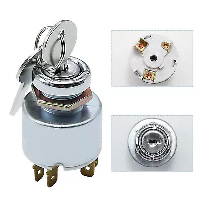 Universal Ignition Key Starter Switch & 2 Keys For Car Tractor Trailer Boat 12V • $9.55