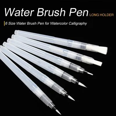 $12.96 • Buy 6PCS Paint Brush Water Color Brush Pencil Soft Watercolor Brush Pen Beginner