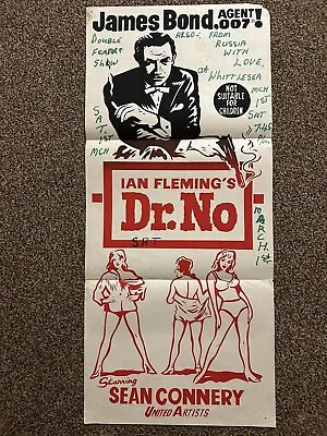 James Bond DR NO 1963 Original Cinema Poster Australian Duotone DAYBILL • £225