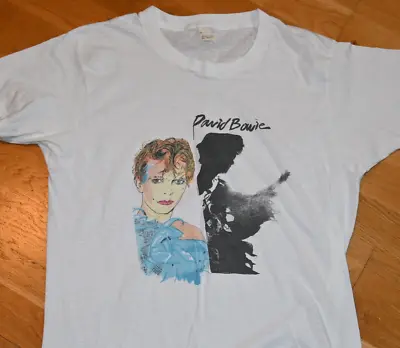 *1980 DAVID BOWIE* Vintage Concert Tour Tee T-shirt Rare! (L/XL) 70's Glam Rock • $750