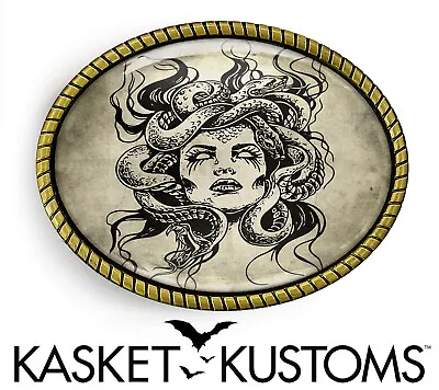 Medusa Belt Buckle - Greek Mythological Monster Handmade Buckle - 16 • $35.99