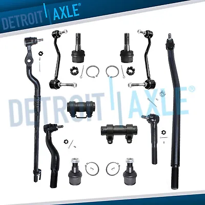 4WD 12pc Front Drag Link Ball Joint Sway Bar End Link Tie Rod For Ford F-250 SD • $177.84
