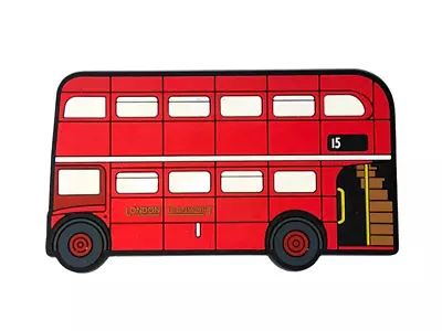 London Bus Rubberised Fridge Magnet • £3.95