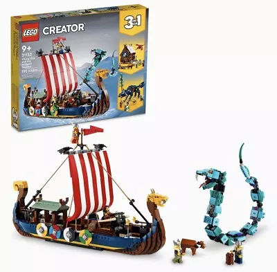 £84.13 • Buy LEGO CREATOR: Viking Ship And The Midgard Serpent, Set 31132 - NEW, Sealed