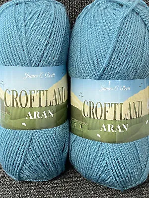 James C Brett Croftland Aran Wool Blend Yarn By 200g Ball Various Colours • £5.60
