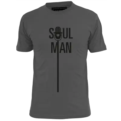 Mens Soul Man Microphone T Shirt James Brown Marvin Gaye Motown • £6.99