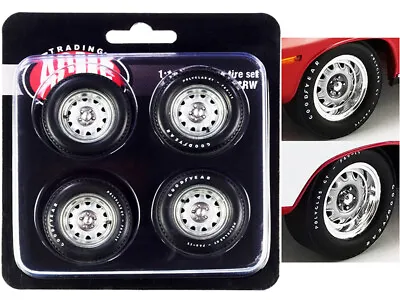 Acme A1806123RW Mopar Rally Wheel And Tire Set Of 4 Pieces 1/18 • $28.99