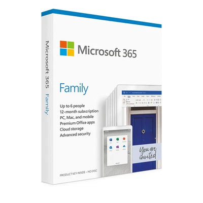 $104 • Buy Microsoft Office 365 Family Retail - 1 Year Subscription
