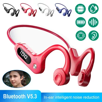 $12.98 • Buy Bluetooth 5.3 Bone Conduction Headphones Wireless Outdoor Sport Headset Earbuds