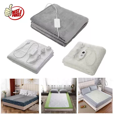 Electric Blanket Single Double King Heated Bed Under Warmer Blanket Washable • £11.95