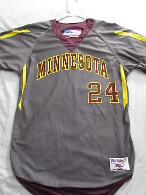 RIPON ATHLETICS Men’s MINNESOTA GOPHERS Baseball Jersey Sz L DYFUZE Made USA • $31.50