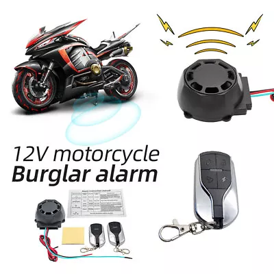 12V Motorcycle Motorbike Anti-theft Security Alarm Remote Control Sensor System • $13.66