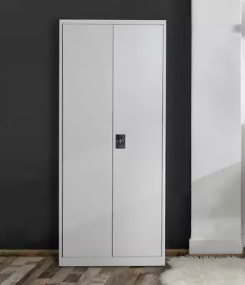 £187.27 • Buy Tall Metal Cabinet Modern Storage Cupboard Wardrobe Shelf Filing Locker Unit