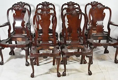 Set Of 10 KINDEL Winterthur Collection Mahogany Clawfoot Dinning Chairs • $6699