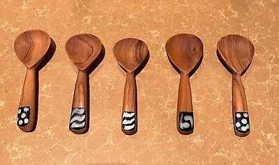 5 Olive Wood Spoons/Spoon Set/Handmade Spoons/Decorative Spoons/Gift Idea • £13.75
