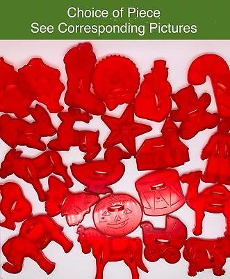 $8.25 • Buy HRM VTG Design Plastic Red Cookie Cutter CHOICE Christmas Easter HalloweenCircus