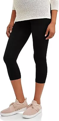 2 Pack RUMOR HAS IT  Black Maternity Capri Leggings Size S Over Belly NWT • $1.49