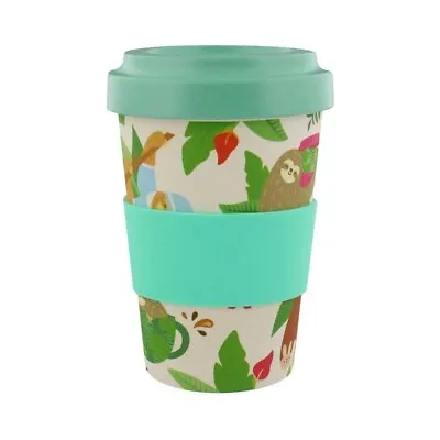 Reusable Biodegradable Bamboo Cup Tea Coffee Travel Mug 400ml - Various Designs • £7.99