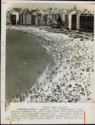 1967 Press Photo View Of The Pocitos Beach At Montevideo Uruguay - Afx11448 • $9.99