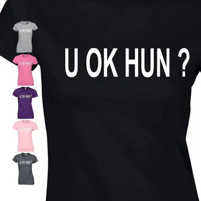 U OK HUN Ladies T-Shirt Inspired Women Fancy Dress Present Gift Set For Her • £8.99