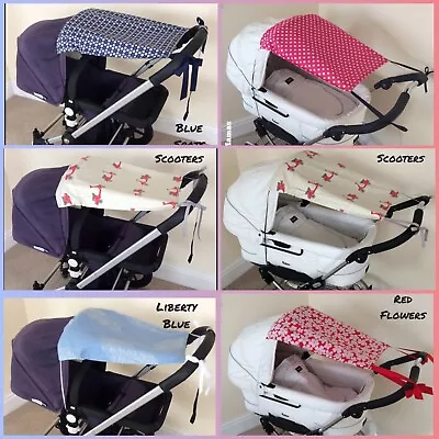 Universal Cotton SUN CANOPY Pram Sunshade Pram Stroller EASY FIT • £5.99