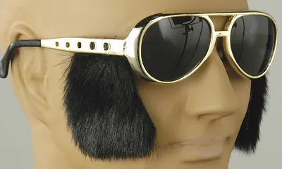 $39.99 • Buy Lot Of 10 Pair Gold Elvis Glasses With Side Burns
