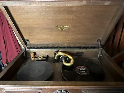 1913 Antique Victrola Victor Talking Machine VV-XIV WORKS VIDEO ~ LISTEN • $3500