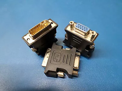 DVI-I 24+5 Pin Male To HD15 Pin VGA Female Adapter Convertor M To F DVI I To VGA • $4.25