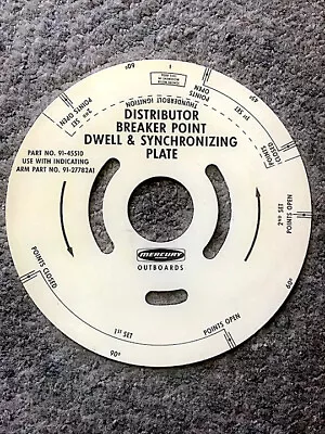 Kiekhaefer Mercury Outboard Distributor Breaker Point & Synchro Plate #91-45510 • $21.69