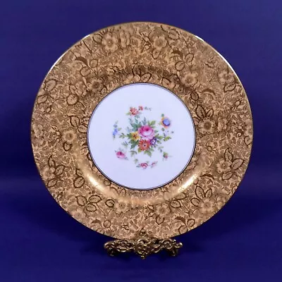 £45 • Buy Minton Brocade Gilt & Floral Cabinet Plate