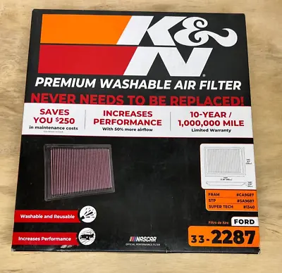 K&N Premium Washable Air Filters # 33-2287 Select Ford F-150 2005-2008  BRND NEW • $40