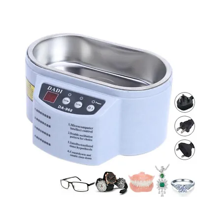 Double Powers Ultrasonic Jewelry Cleaner For Lens Glasses Teeth Electric Cleaner • $66.58