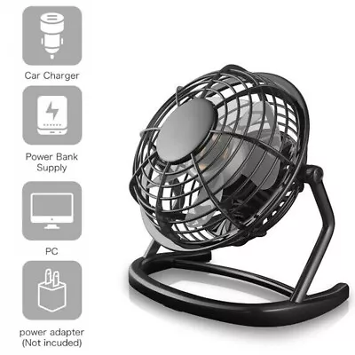 Mini USB Desk Fan Small Quiet Personal Cooler USB Powered Portable Table Fan UK • £4.99