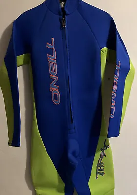 VTG 90'S O'Neill Size Medium Full Body Wetsuit 3/2 Density Blue Neon Green EUC • $40