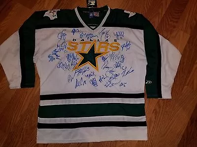 STARS Vintage Team Signed Jersey MODANO TURCO ZUBOV TURGEON GUERIN MEDIUM 14 • $174.99