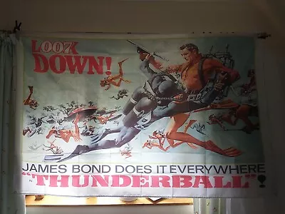 James Bond - Thunderball - Film Poster Artwork As A Large Flag - Cool Item • £29.99