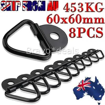 $25.95 • Buy 8X Tie Down Anchor Lashing D Ring Metal Plated Points For Ute Trailer Black AU
