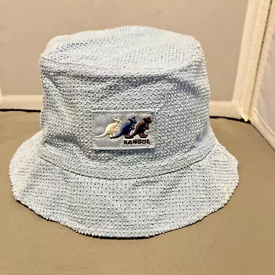 Kangol Blue Cotto Twill Punchy Bin  Bucket Hat NWT 9104BC02 • $30